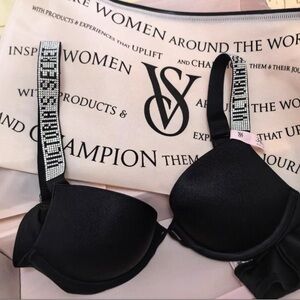 Black Embellished Bra